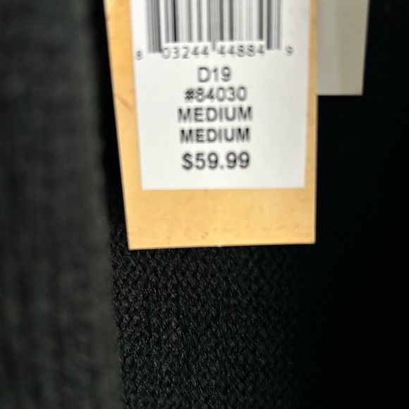 NWT Black Coatigan with Faux Leather Trim & Zipper Detail - Picture 7 of 7